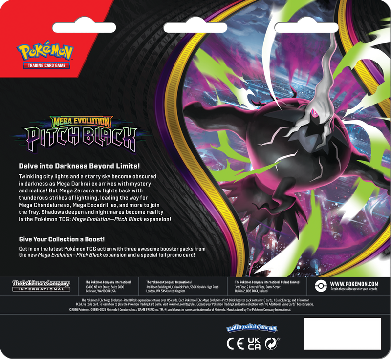 Pokemon ME05 Pitch Black 3 Pack Blister