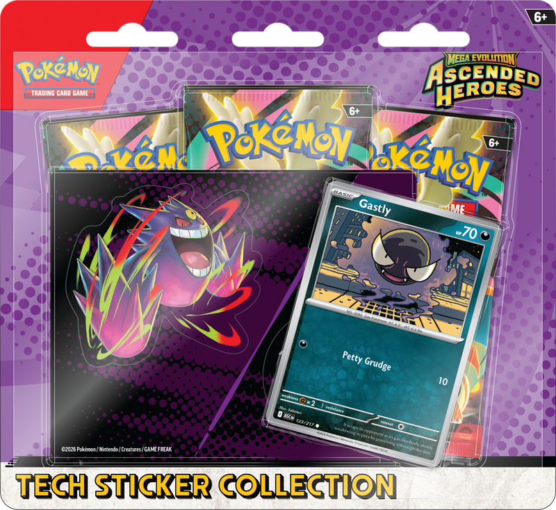 Pokemon ME2.5 Ascended Heroes Tech Sticker Collection - Gastly