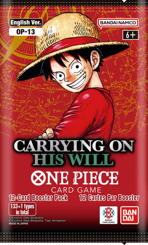 (Pre-Order) One Piece Carrying On His Will Booster Pack [OP13], Release Date: November 7, 2025