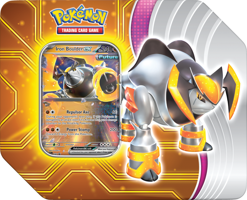 Pokemon 2024 Paradox Destinies Tin - Iron Boulder ex