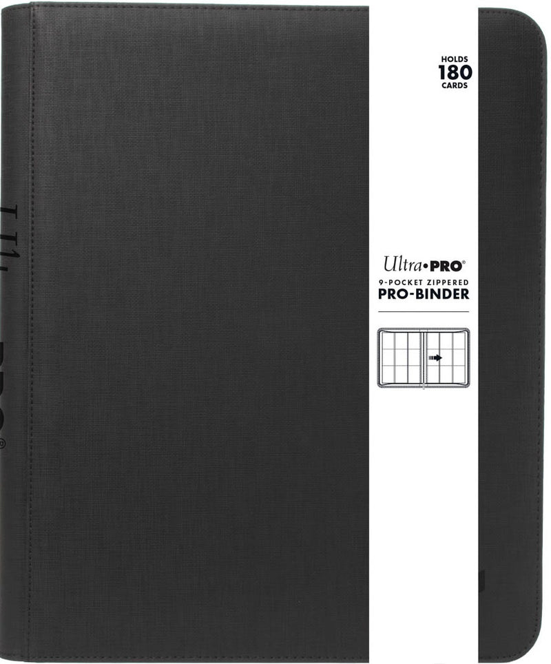 Ultra Pro 9 Pocket Zippered Premium Pro Binder (Black)