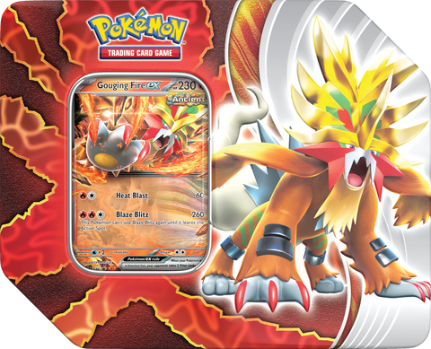 Pokemon 2024 Paradox Destinies Tin - Gouging Fire ex