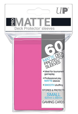 Ultra Pro Small Size Pro Matte Sleeves (Bright Pink)
