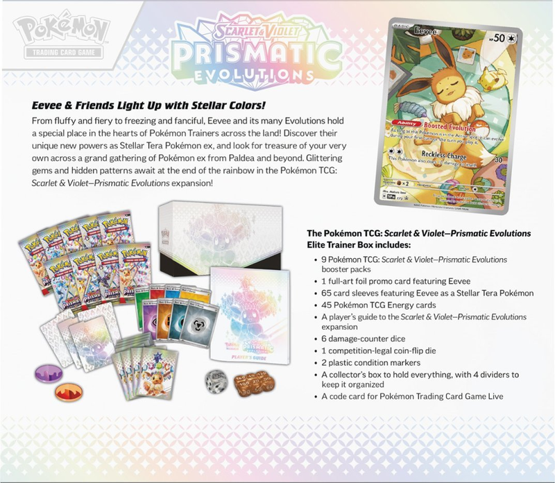 Pokemon Scarlet & Violet: Prismatic Evolutions Elite Trainer Box