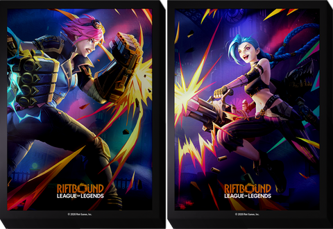 Riftbound League of Legends TCG Vendetta Art Sleeves - Vi vs Jinx