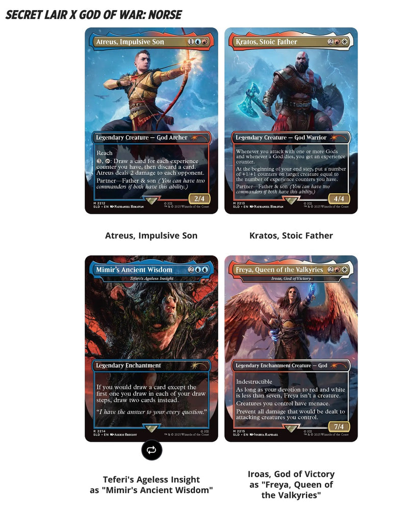 MTG Secret Lair Playstation Super Drop Series - God Of War - Norse (Non-Foil)