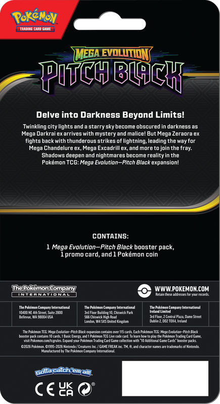 Pokemon ME05 Pitch Black Checklane Blister