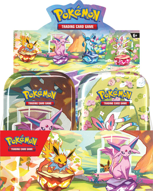 Pokemon Prismatic Evolutions Mini Tin Display