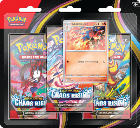 Pokemon ME04 Chaos Rising 3 Pack Blister (Charmeleon)