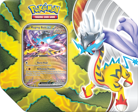 Pokemon 2024 Paradox Destinies Tin - Raging Bolt ex