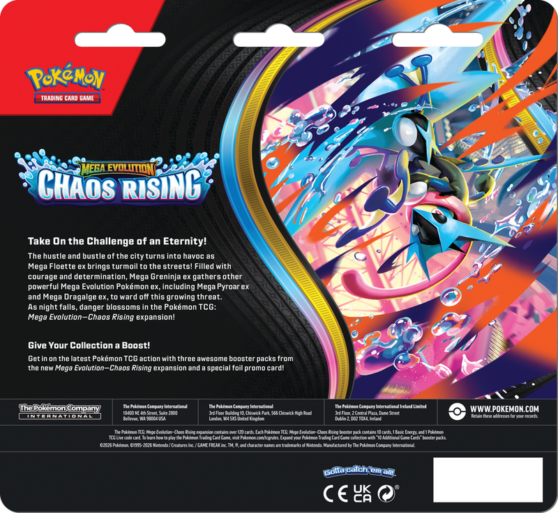 Pokemon ME04 Chaos Rising 3 Pack Blister (Charmeleon)