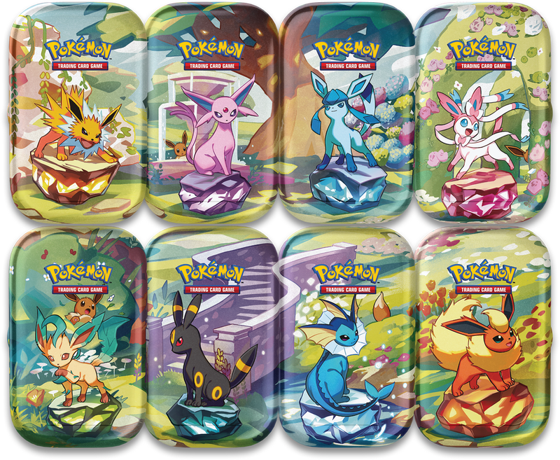 Pokemon Prismatic Evolutions Mini Tin Display