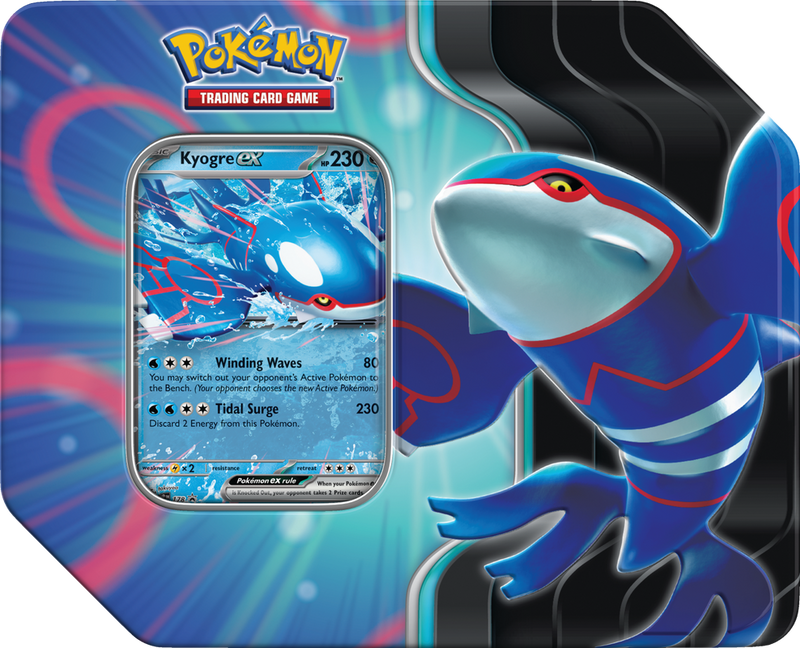 Pokemon Azure Legend Tin (Kyogre), Release Date: Feb 21, 2025