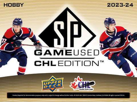 2023-24 Upper Deck SP Game Used CHL Hockey Hobby Box
