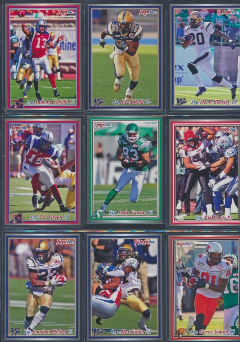 2011 Jogo CFL Short Prints Set of 15 Cards - only 150 sets made!