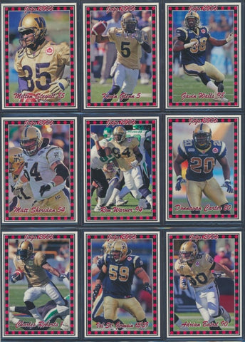 2006 JOGO CFL White Border Players Set of 165 Cards - 85 sets made!