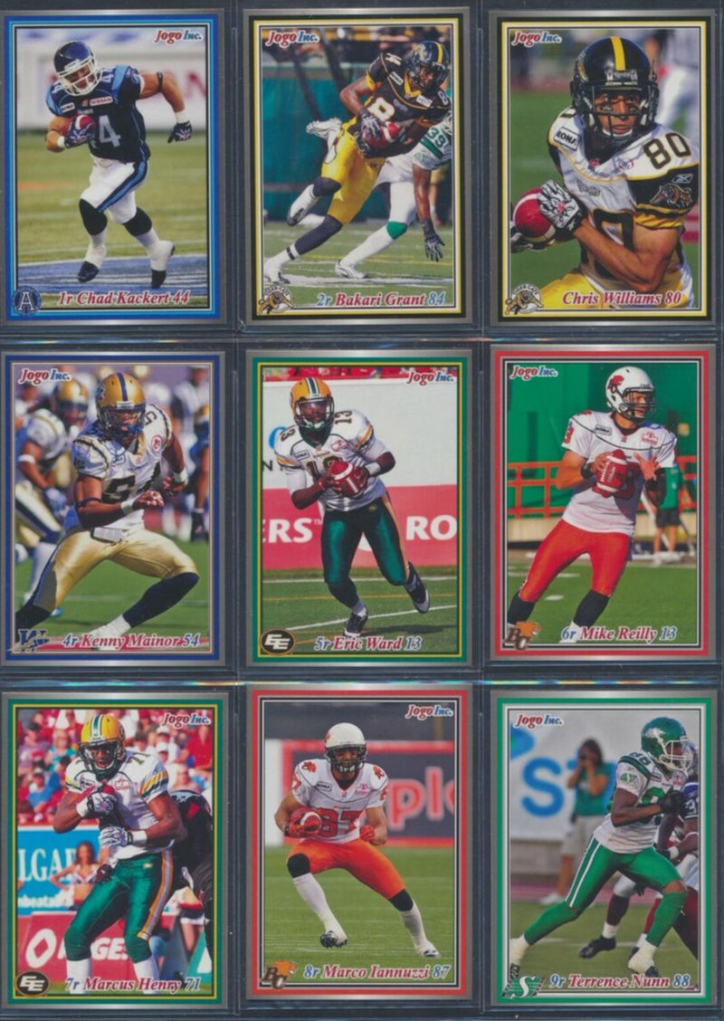 2011 Jogo CFL  Rookies Set of 15 Cards - only 150 sets made!