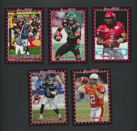 2006 Jogo CFL Complete Set of 165 Cards - 380 sets made!