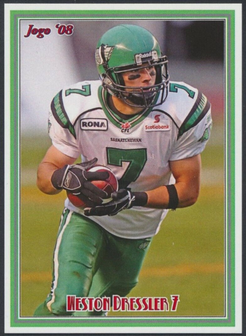 2008 Jogo CFL Weston Dressler - Rookie of the Year - 200 made!