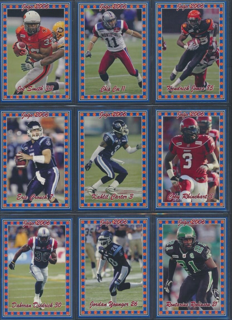 2006 Jogo CFL Rookie Set of 14 Cards - 150 sets made!