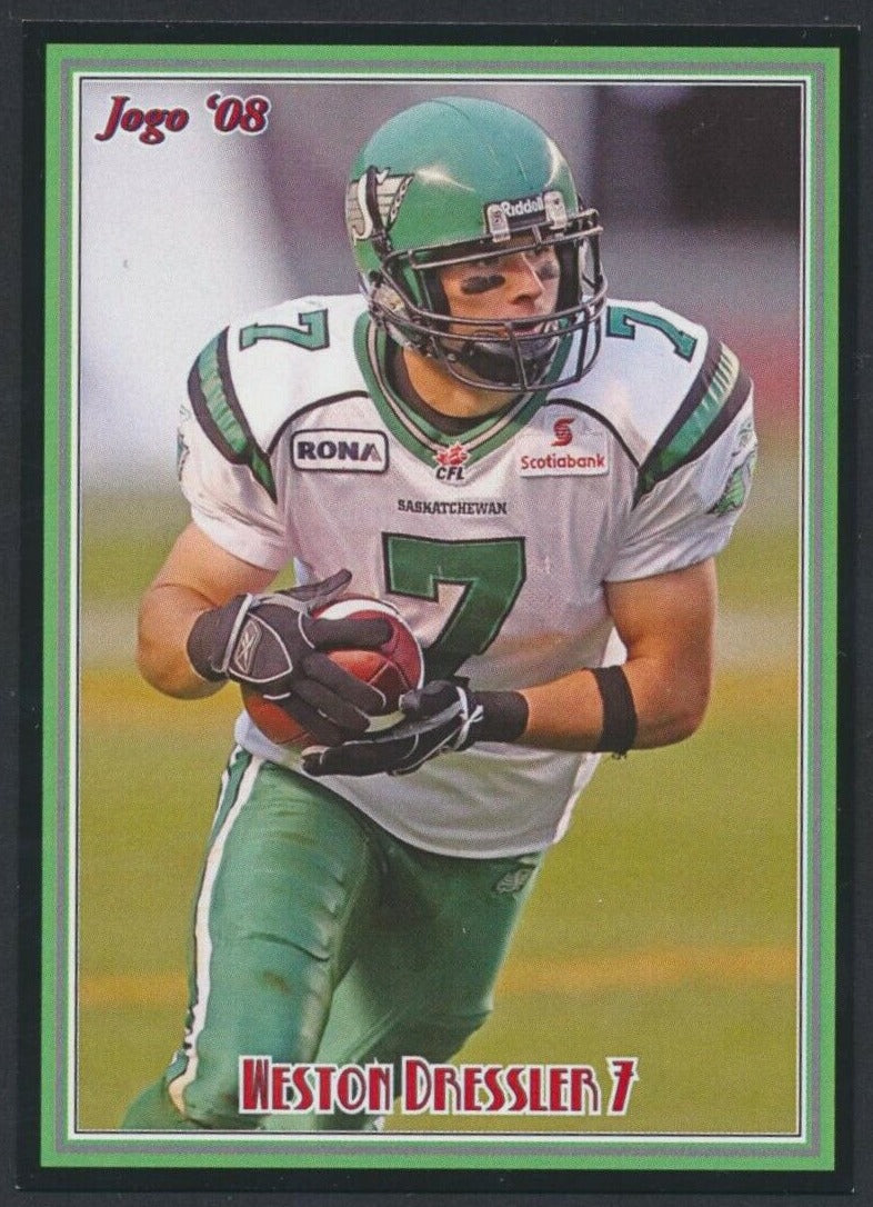 2008 Jogo CFL Weston Dressler Rookie of the Year Black Border Variation - 65 made!