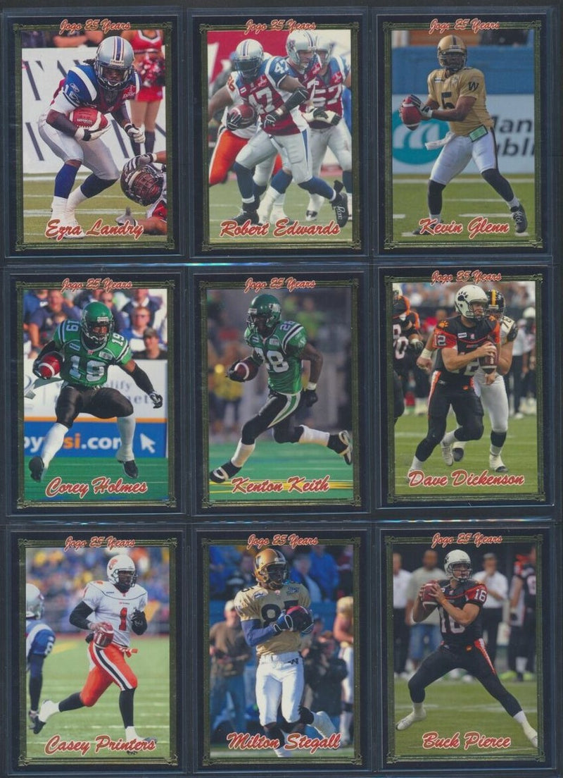 2005 Jogo CFL Canadian Football Gold Photo Variation Set of 10 Cards
