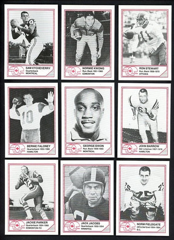 1983 Jogo CFL Hall of Fame Canadian Football Set B - 25 Cards