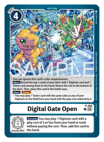 Digital Gate Open - P-206 (Store Tournament 2025 Vol.4 Participation Pack) (P-206) - Digimon Promotion Cards