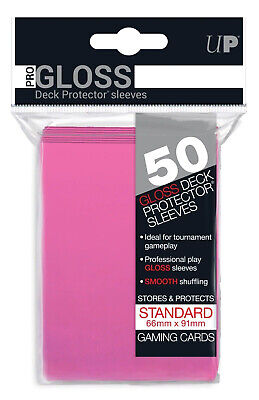 Ultra Pro Standard Size Pro Gloss Sleeves (Bright Pink)