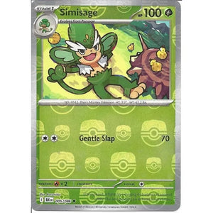 Simisage (Master Ball Pattern) 005/086  - Holofoil SV Black Bolt - Uncommon