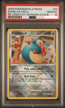 Pokemon Snorlax Holo (33/111) [Platinum Rising Rivals Crosshatch League Promo] PSA 10