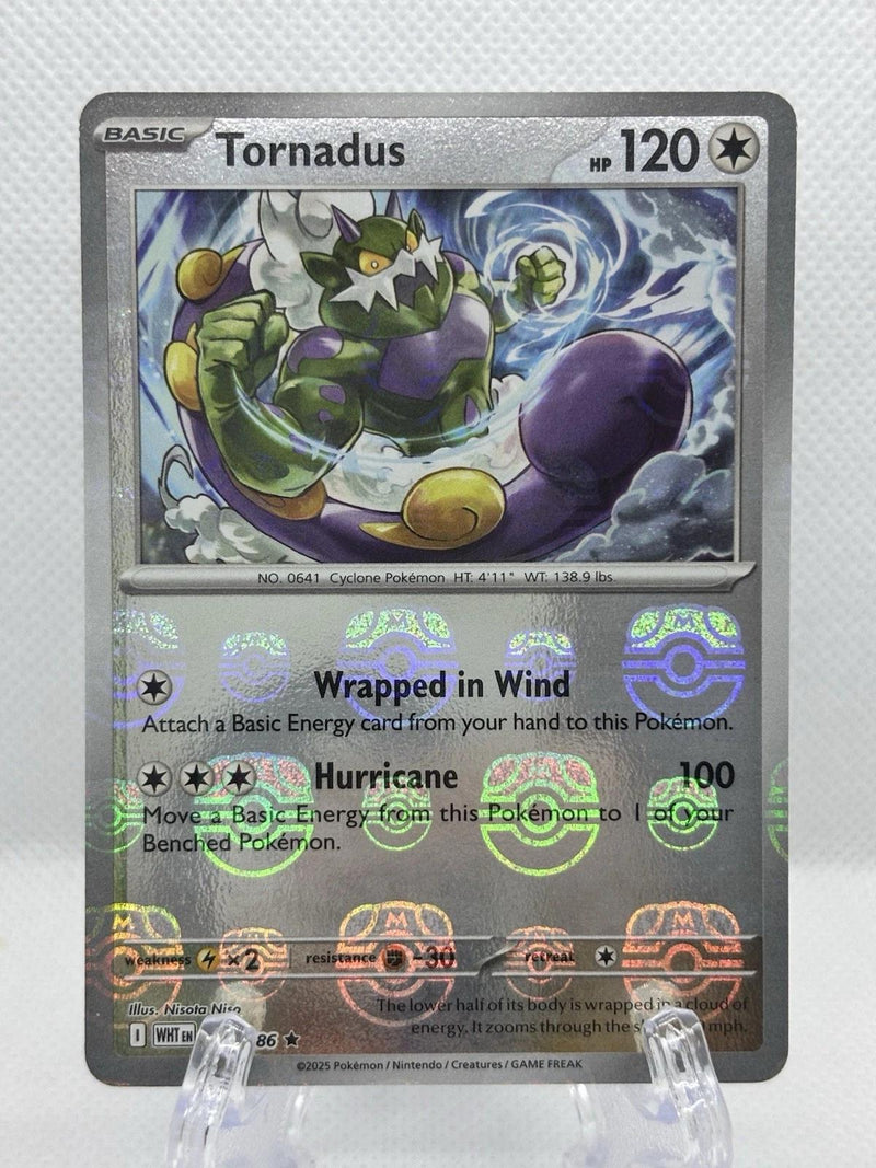 Tornadus (Master Ball Pattern) 078/086  - Holofoil SV White Flare - Rare