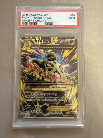 Pokemon M Tyranitar EX (92/98) [XY: Ancient Origins] PSA 9