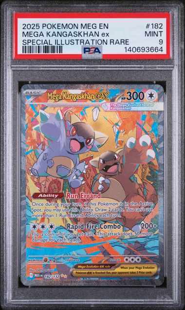 Pokemon Mega Kangaskhan ex Special Illustration Rare (182/132) [Mega Evolution] PSA 9