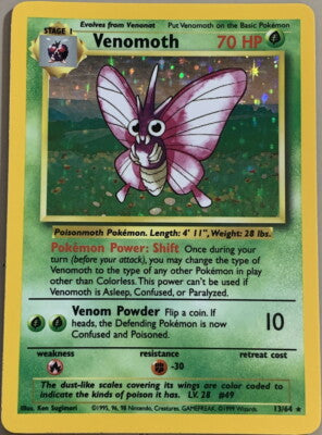 Venomoth (13) 013/64  - Unlimited Holofoil Jungle - Holo Rare