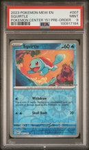 Pokemon Squirtle (Pokemon Center) (007/165) [Scarlet & Violet: 151 MEW Pre-order Promo] PSA 9