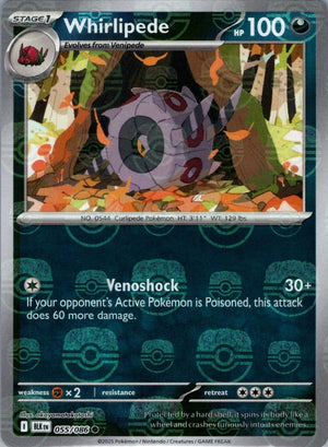 Whirlipede (Master Ball Pattern) 055/086  - Holofoil SV Black Bolt - Common