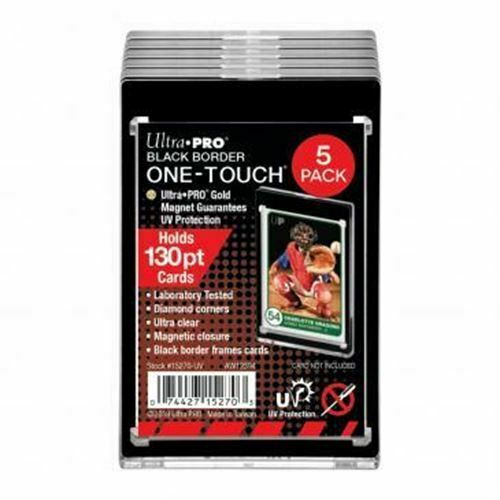 Ultra Pro 130pt Black Border One-Touch Magnet Holders (5 Pack)