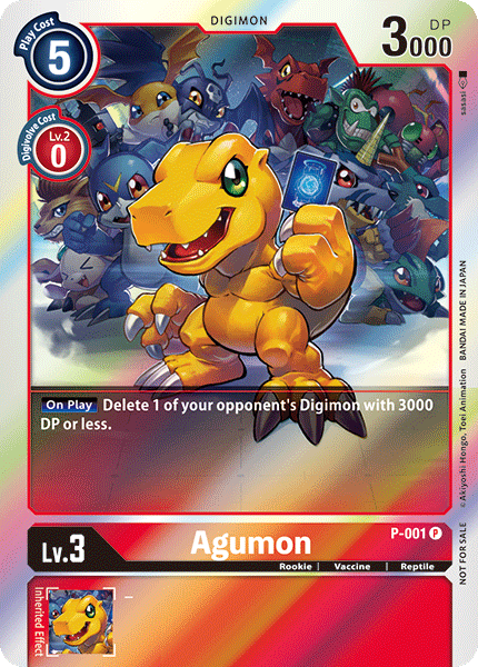 Agumon (P-001) (Promotional Cards) (Rainbow Foil)