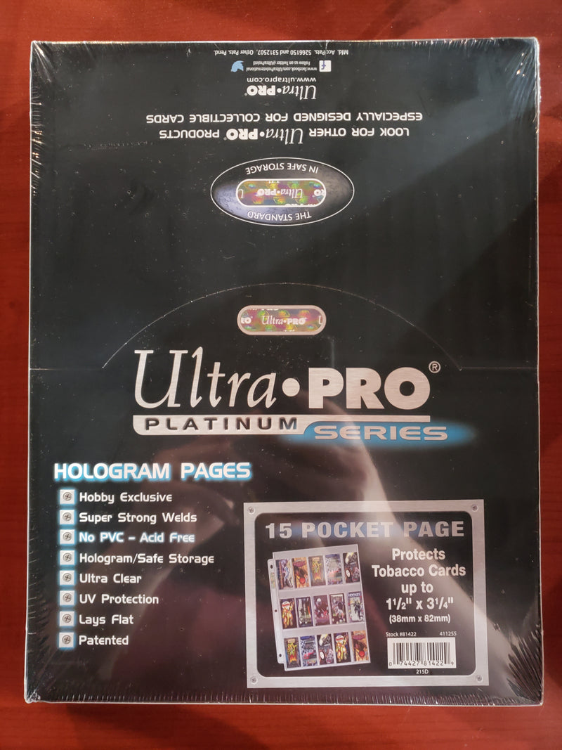 Ultra Pro 15 Pocket Page Box Tobacco (38mm x 82mm)