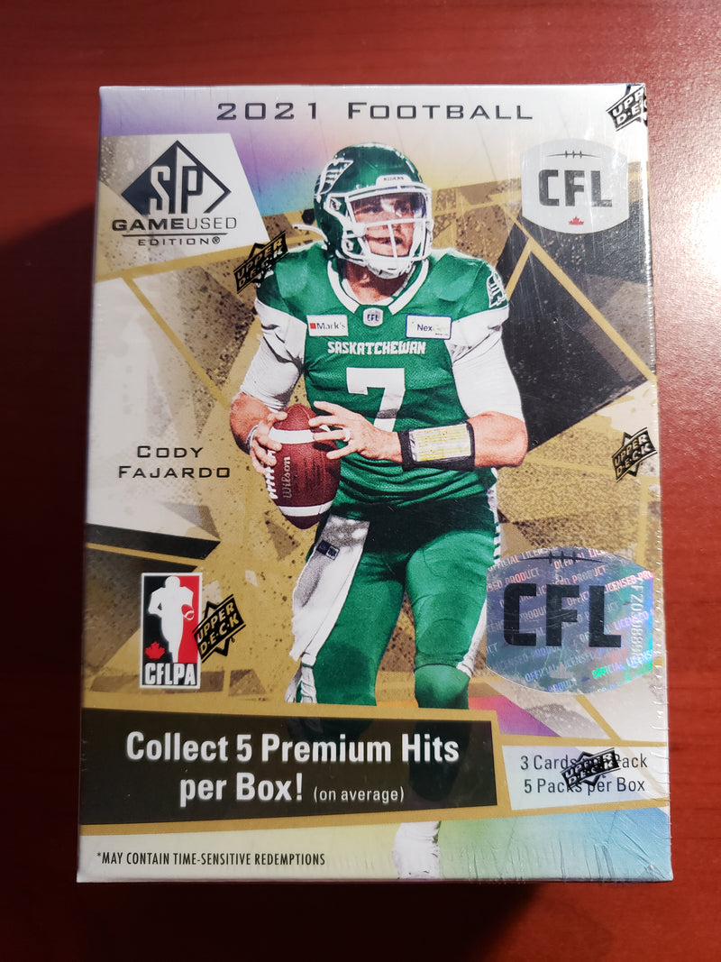 2021 Upper Deck SP Game Used CFL Hobby Box