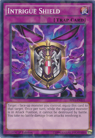 Intrigue Shield [BP03-EN231] Shatterfoil Rare