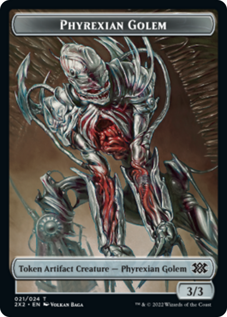 Saproling // Phyrexian Golem Double-sided Token [Double Masters 2022 Tokens]