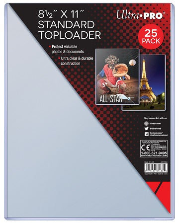 Ultra Pro 8 1/2 x 11" Toploader Pack