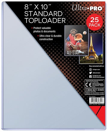 Ultra Pro 8" x 10" Standard Toploader Pack