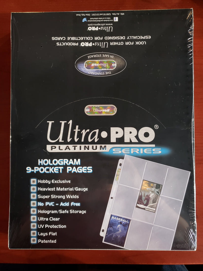 Ultra Pro Platinum Series Hologram 9 Pocket Page Box (2½“ x 3½“)