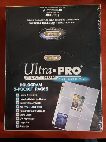 Ultra Pro 25 Platinum Storage Pages: Baseball & Other Sports Trading Cards  Collecting Pages (Platinum Series 9-Pocket Pages), Clear