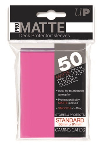 Ultra Pro Standard Size Pro Matte Sleeves (Bright Pink)