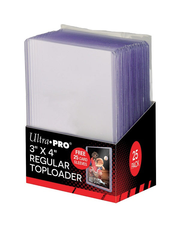 Ultra Pro 3" x 4" Regular Toploader + Sleeves