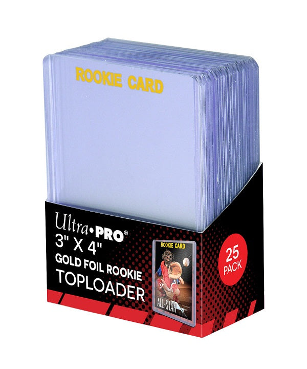 Ultra Pro 3" x 4" Gold Rookie Toploader